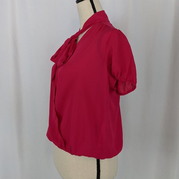 NY&CO Primrose Wrap Bow Blouse 161H - Picture 3 of 8